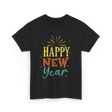 Happy New Year Celebration T-Shirt - Black