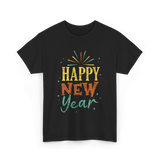 Happy New Year Celebration T-Shirt - Black