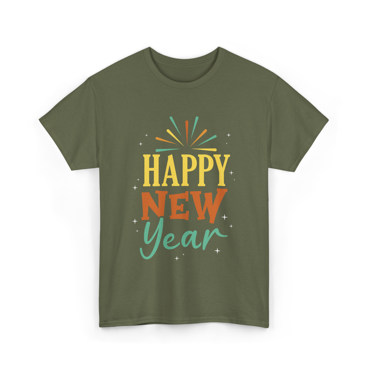 Happy New Year Celebration T-Shirt - Military Green