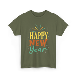 Happy New Year Celebration T-Shirt - Military Green