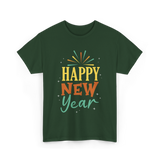 Happy New Year Celebration T-Shirt - Forest Green