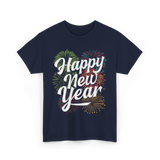 Happy New Year Celebration T-Shirt - Navy