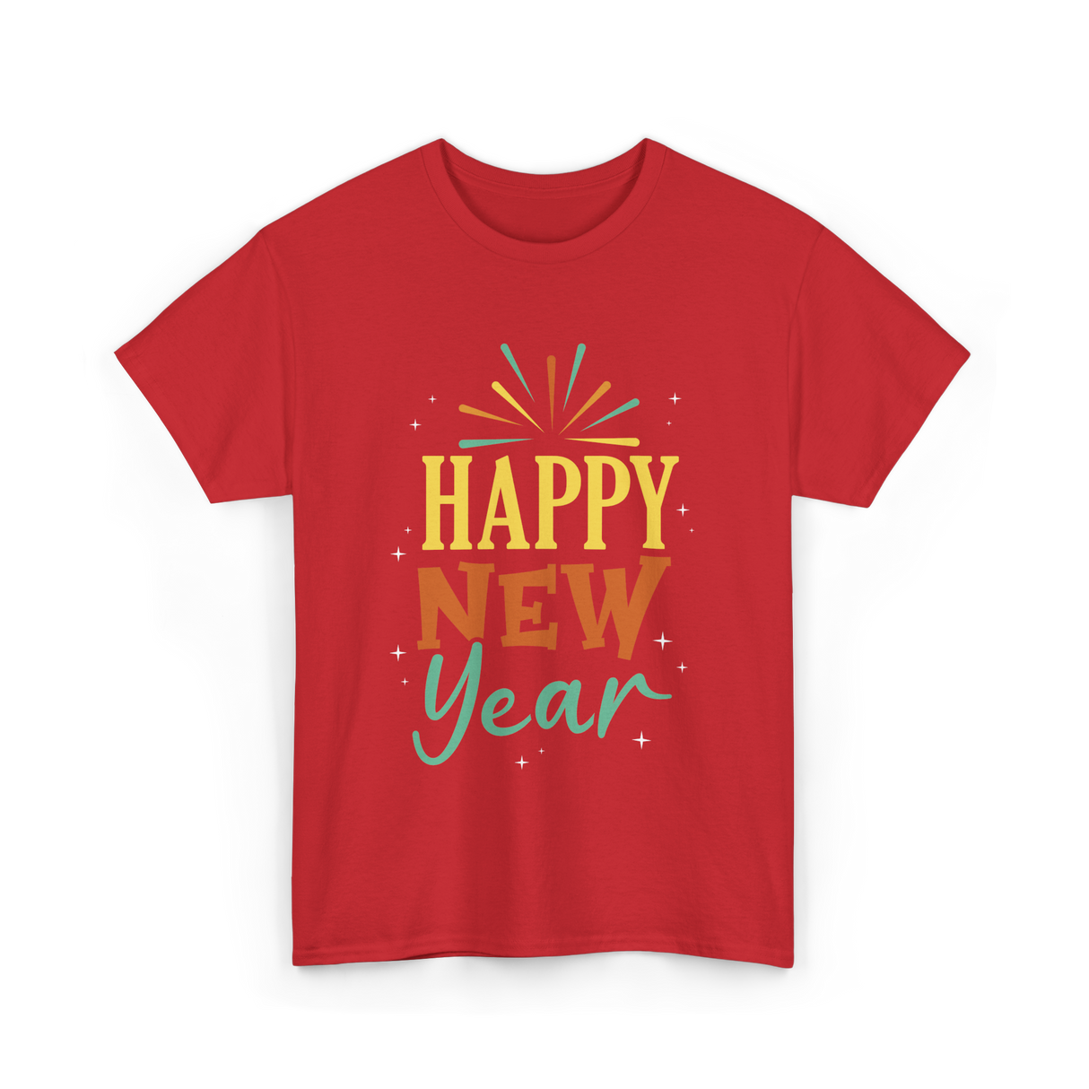 Happy New Year Celebration T-Shirt - Red