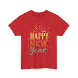 Happy New Year Celebration T-Shirt - Red