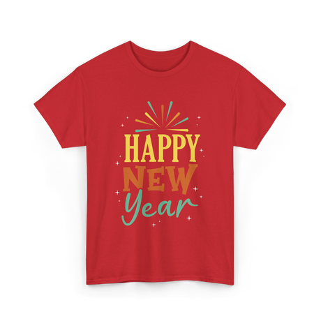 Happy New Year Celebration T-Shirt - Red