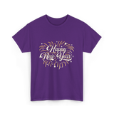 Happy New Year Celebration T-Shirt - Purple