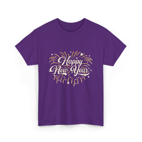 Happy New Year Celebration T-Shirt - Purple