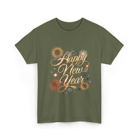 Happy New Year Celebration T-Shirt - Military Green