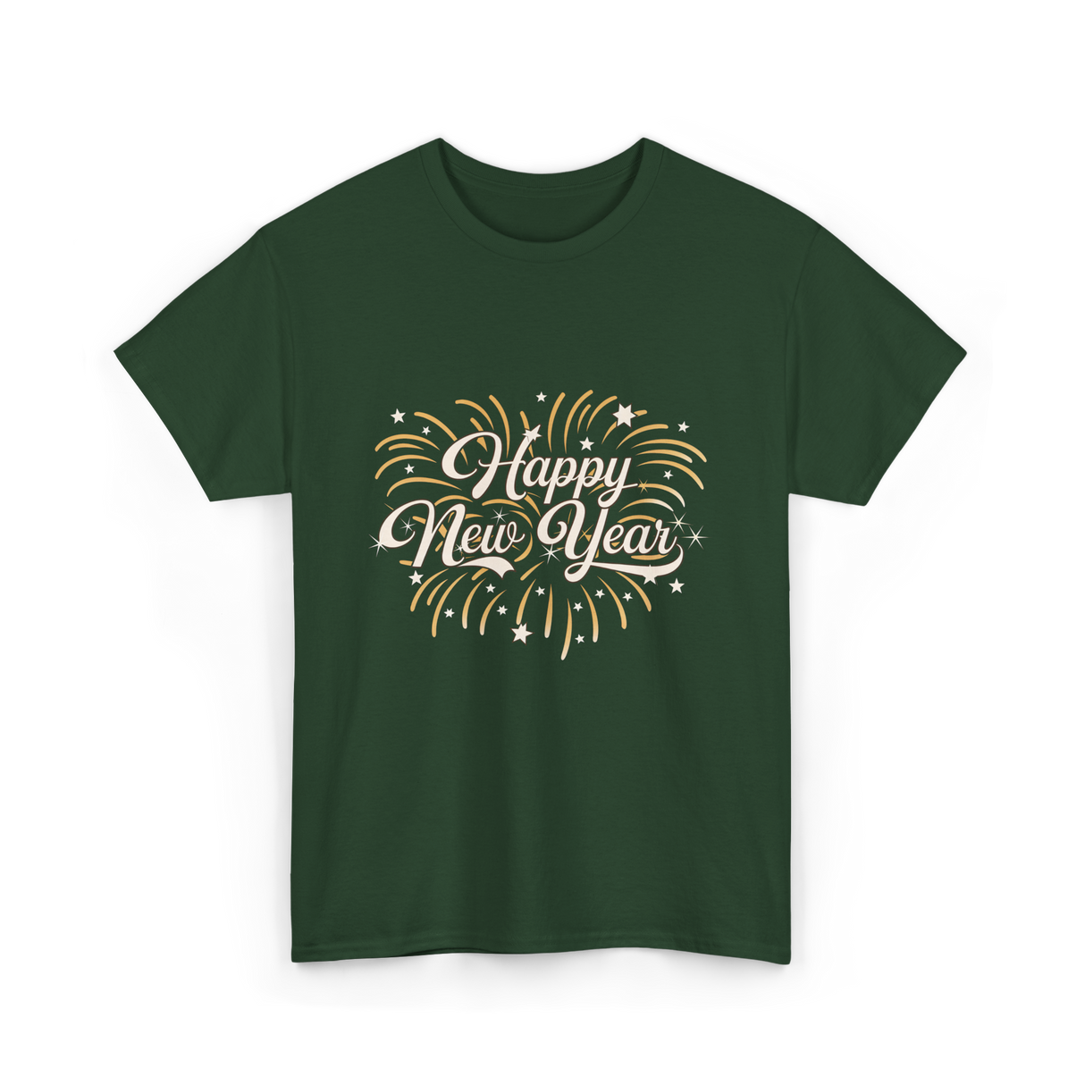 Happy New Year Celebration T-Shirt - Forest Green