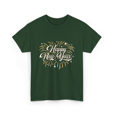 Happy New Year Celebration T-Shirt - Forest Green