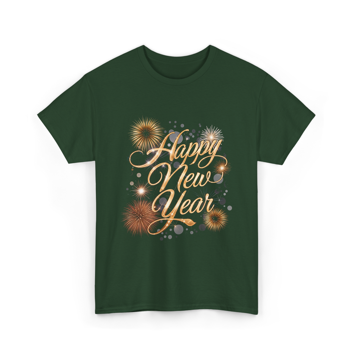 Happy New Year Celebration T-Shirt - Forest Green