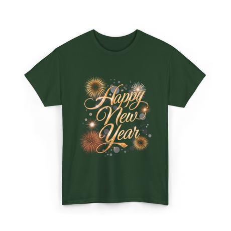 Happy New Year Celebration T-Shirt - Forest Green