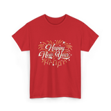 Happy New Year Celebration T-Shirt - Red