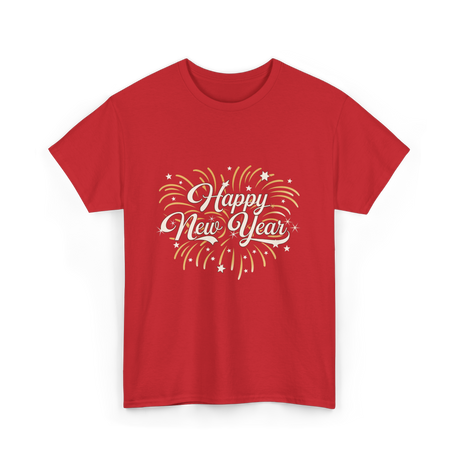 Happy New Year Celebration T-Shirt - Red