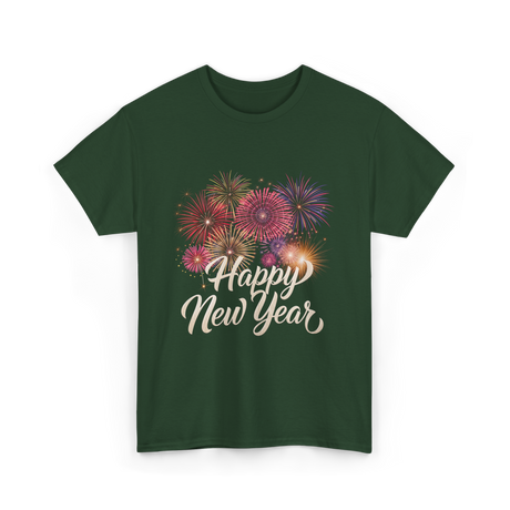 Happy New Year Celebration T-Shirt - Forest Green