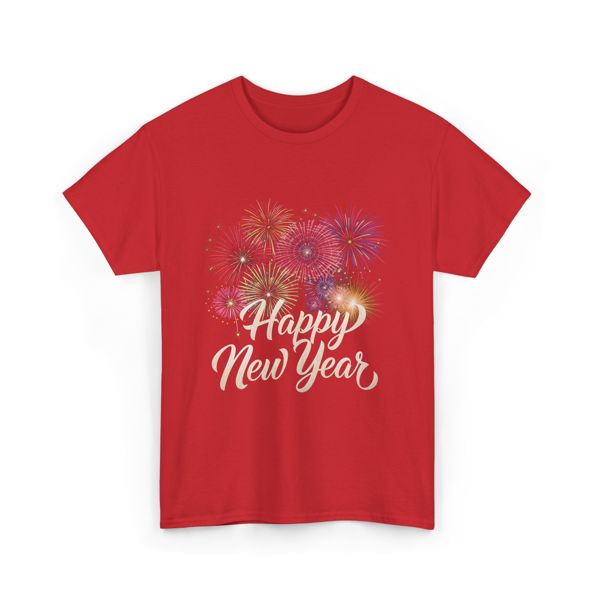 Happy New Year Celebration T-Shirt - Red