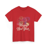 Happy New Year Celebration T-Shirt - Red