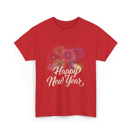 Happy New Year Celebration T-Shirt - Red