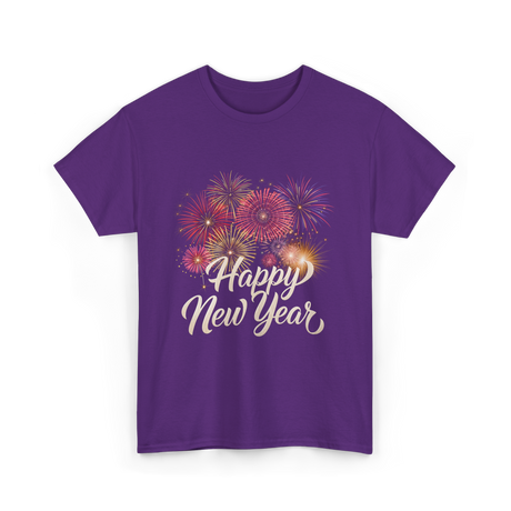 Happy New Year Celebration T-Shirt - Purple