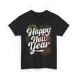 Happy New Year Celebration T-Shirt - Black