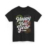 Happy New Year Celebration T-Shirt - Black