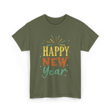 Happy New Year Celebration T-Shirt - Military Green