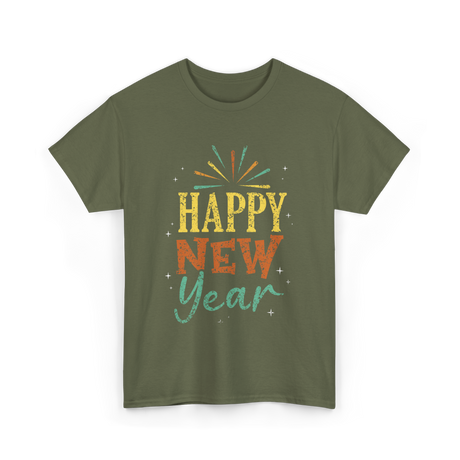 Happy New Year Celebration T-Shirt - Military Green