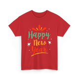 Happy New Year Celebration T-Shirt - Red