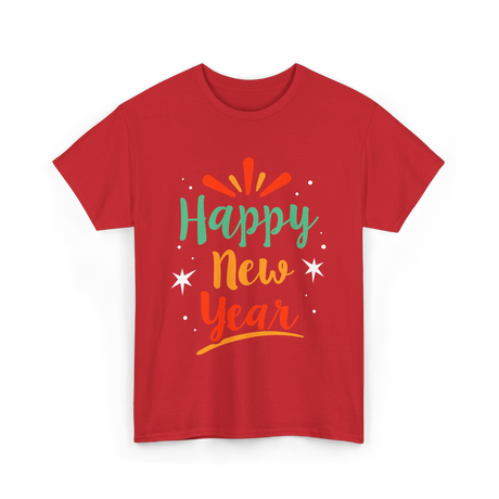 Happy New Year Celebration T-Shirt - Red