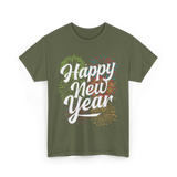 Happy New Year Celebration T-Shirt - Military Green