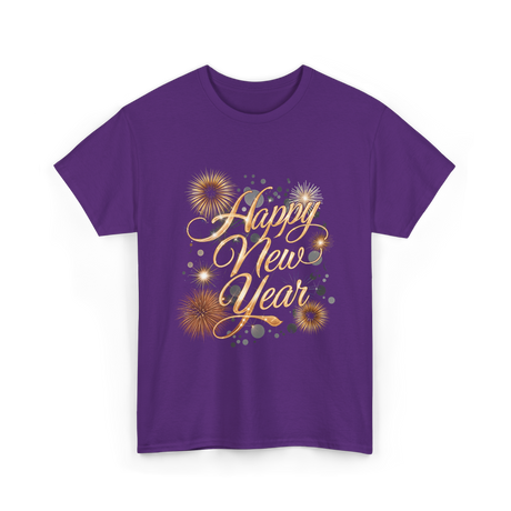 Happy New Year Celebration T-Shirt - Purple