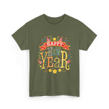 Happy New Year Celebration T-Shirt - Military Green