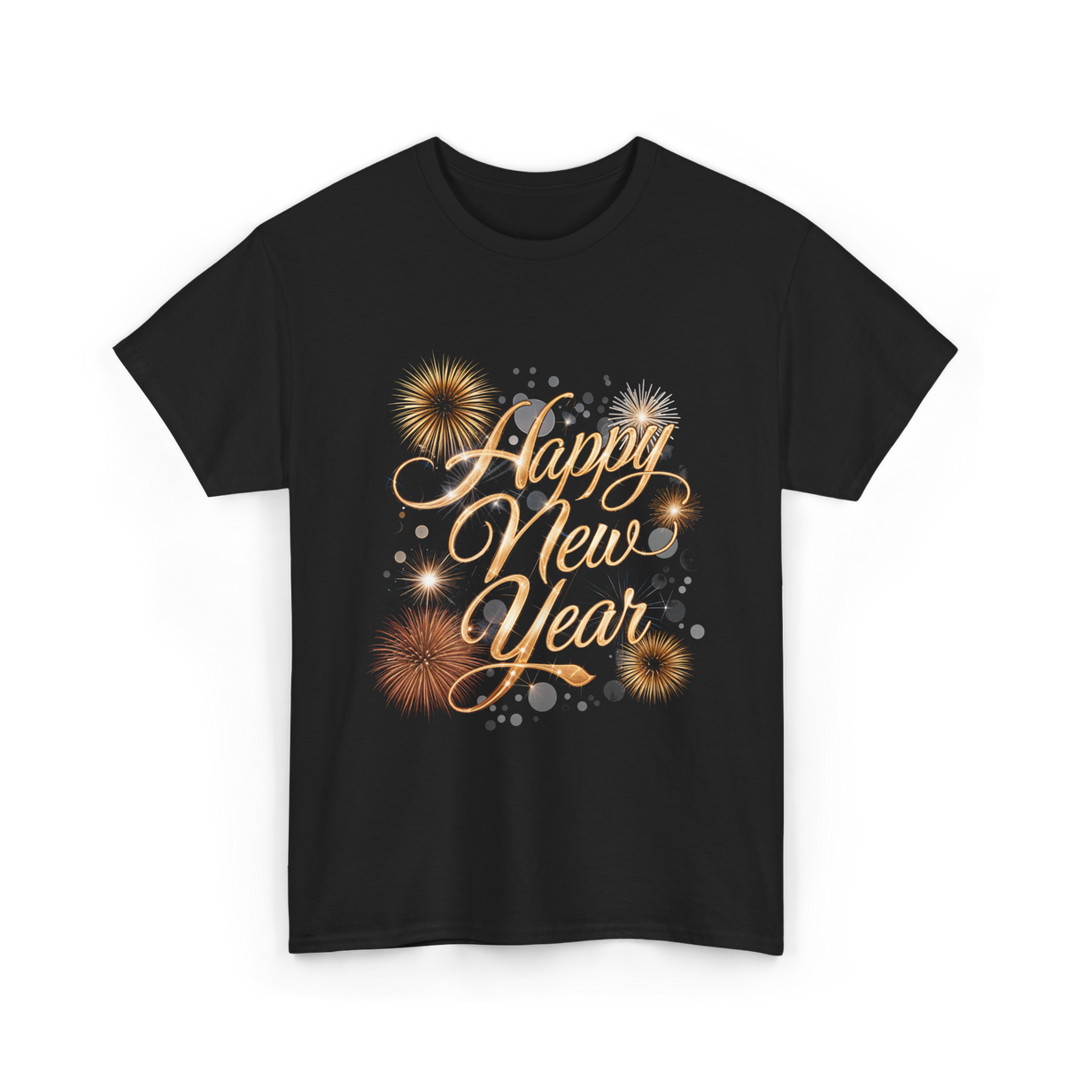 Happy New Year Celebration T-Shirt - Black