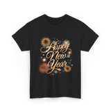 Happy New Year Celebration T-Shirt - Black