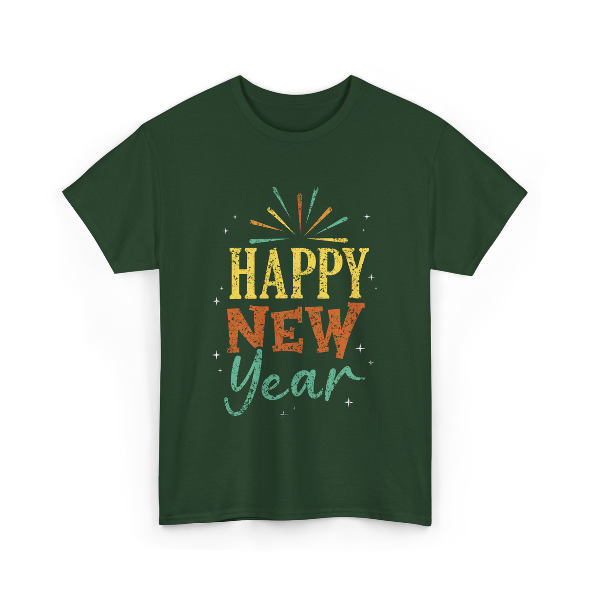 Happy New Year Celebration T-Shirt - Forest Green