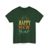 Happy New Year Celebration T-Shirt - Forest Green