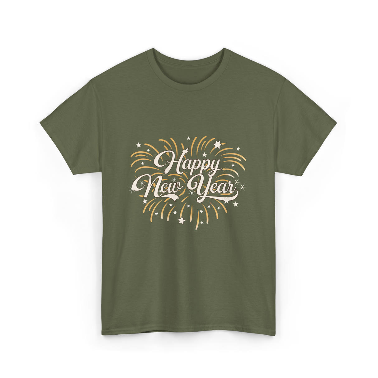 Happy New Year Celebration T-Shirt - Military Green