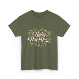 Happy New Year Celebration T-Shirt - Military Green