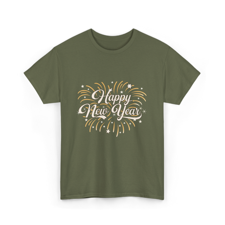 Happy New Year Celebration T-Shirt - Military Green