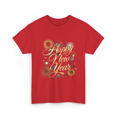 Happy New Year Celebration T-Shirt - Red