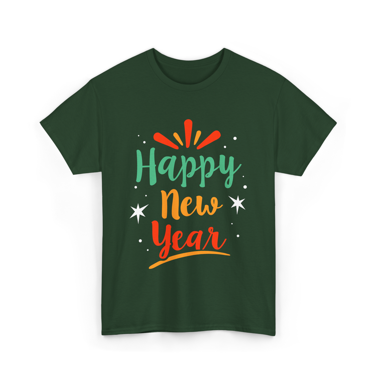 Happy New Year Celebration T-Shirt - Forest Green