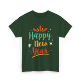 Happy New Year Celebration T-Shirt - Forest Green