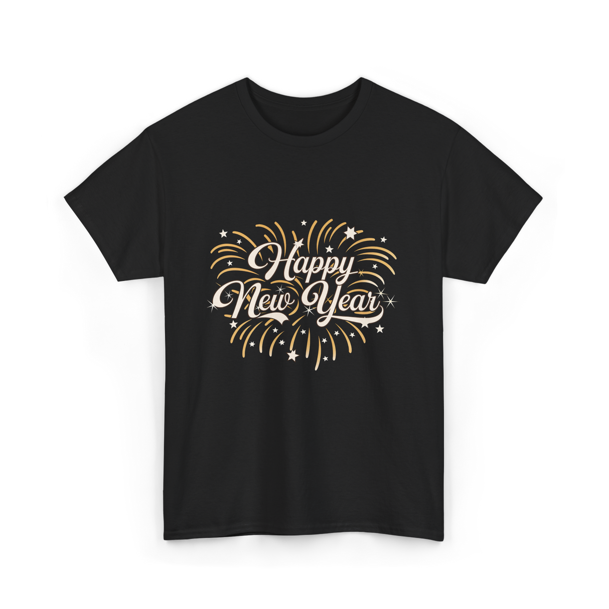 Happy New Year Celebration T-Shirt - Black