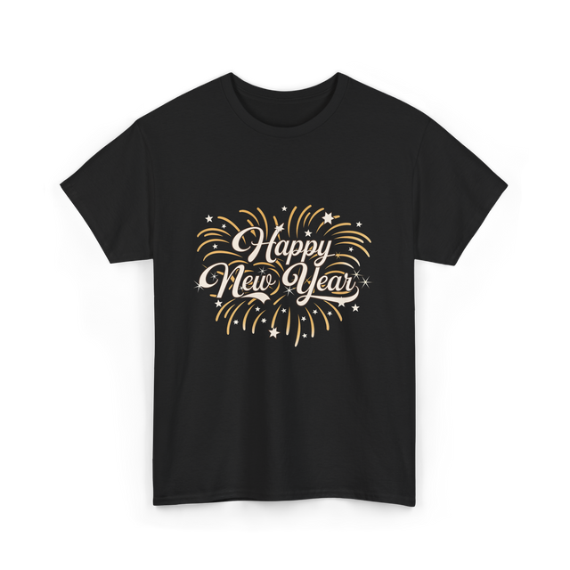 Happy New Year Celebration T-Shirt - Black