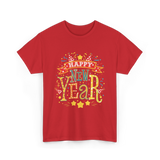 Happy New Year Celebration T-Shirt - Red