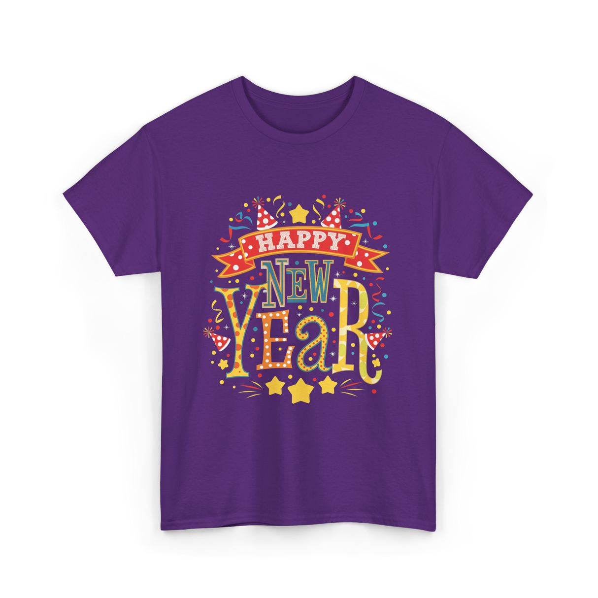 Happy New Year Celebration T-Shirt - Purple