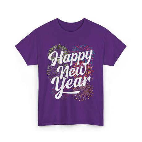 Happy New Year Celebration T-Shirt - Purple