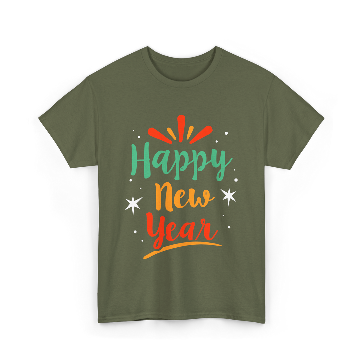 Happy New Year Celebration T-Shirt - Military Green