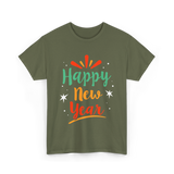 Happy New Year Celebration T-Shirt - Military Green