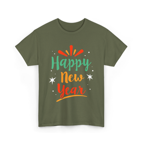 Happy New Year Celebration T-Shirt - Military Green